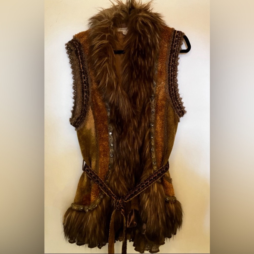 Boston Proper Faux Fur Vest size XL